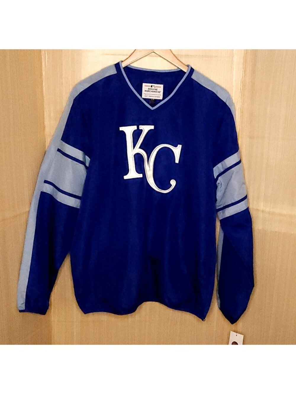 MLB Kansas City Royals Blue Pullover Windbreaker Jacket XL